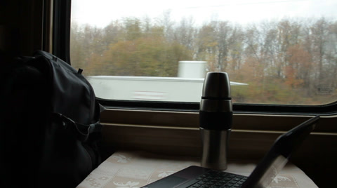 乘坐客运火车车厢旅行视频素材模板下载