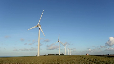 发电厂的风力涡轮机视频素材模板下载