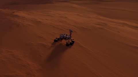 好奇号探测器在火星表面