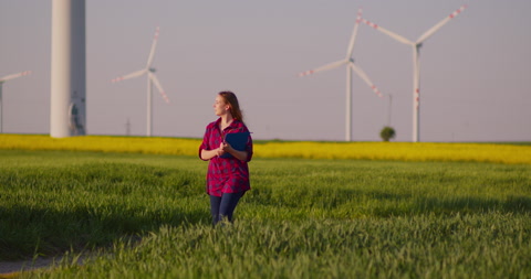 可再生能源替代能源农场风车农场工程师