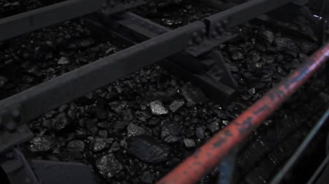 煤炭输送带视频素材模板下载