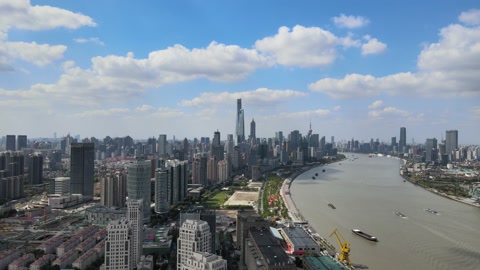 上海市区鸟瞰