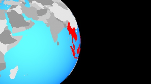 地球放大到东南亚视频素材模板下载