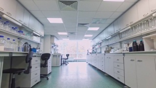 科学实验室空的科学实验室内部视频素材模板下载