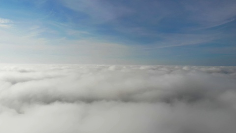 在云层之上飞行第一视角