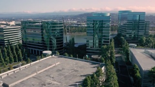 空中：旧金山硅谷甲骨文总部视频素材模板下载