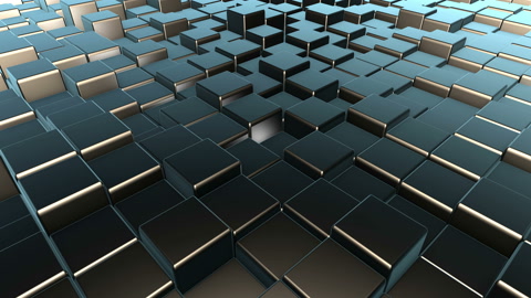 抽象白色立方体运动背景3D动画