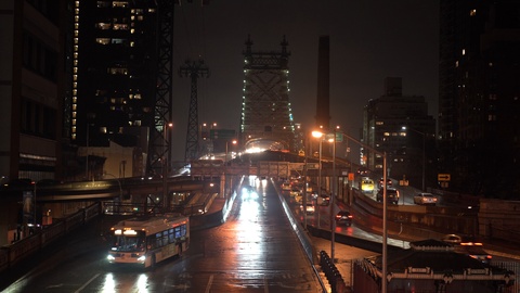 纽约雨夜特写镜头