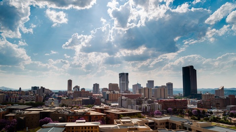 南非豪登省普利托利亚 - 2018年10月16日 市中心/中央商务区的风景美景