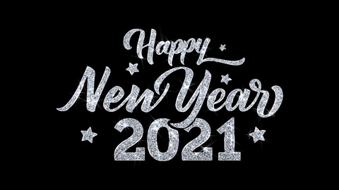 新年快乐2021闪烁文字祝愿粒子问候，邀请视频素材模板下载