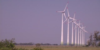 chromakey的风力涡轮机背景