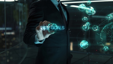 2022年目标全息概念的商人视频素材模板下载