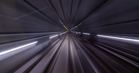 地铁隧道特写镜头
