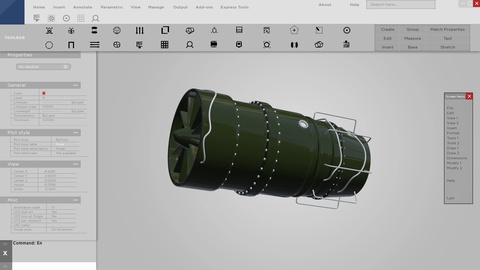 涡轮机3D CAD设计的原型界面或HUD视频素材模板下载