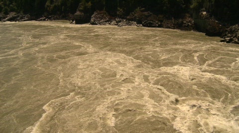 地狱之门峡谷-弗雷泽河，漩涡视频素材模板下载