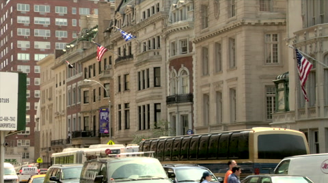上东区大使馆第七十九街纽约市曼哈顿视频素材模板下载