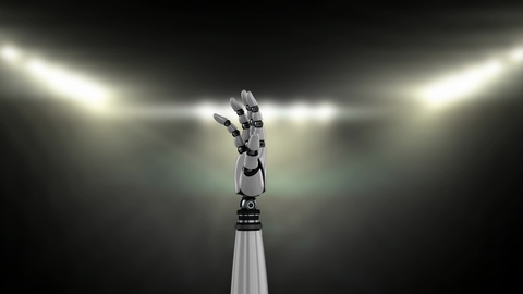 机器人的手旋转动画视频素材模板下载