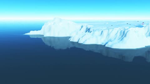 航拍海上的冰山