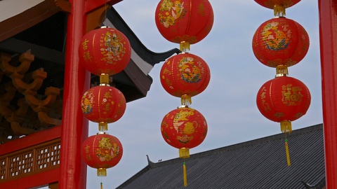 中国春节新年红灯笼