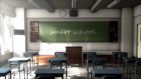 教室黑板文字，智慧学校。视频素材模板下载