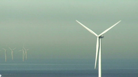 风力涡轮机4视频素材模板下载