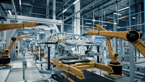 机器人自动汽车制造厂输送机