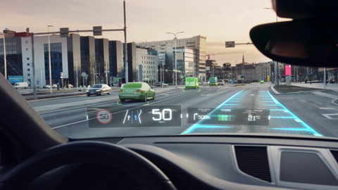 查看从内部无人驾驶未来汽车视频素材模板下载