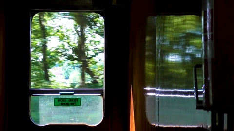 火车车窗中望出去视频素材模板下载
