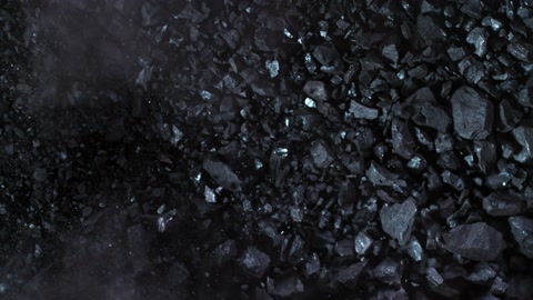 煤的超慢动作拍摄视频素材模板下载