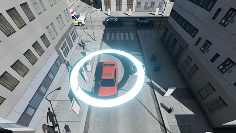 无人机拍摄自动驾驶自动驾驶自动驾驶汽车视频素材模板下载