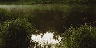 河面上的晨雾