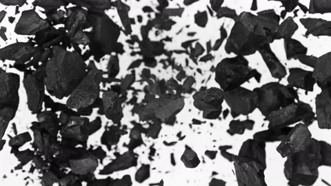超慢动作煤炭爆炸的镜头在白色背景下隔离，速度为1000视频素材模板下载