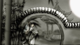 中国古代水墨风动画场景镜头视频素材模板下载