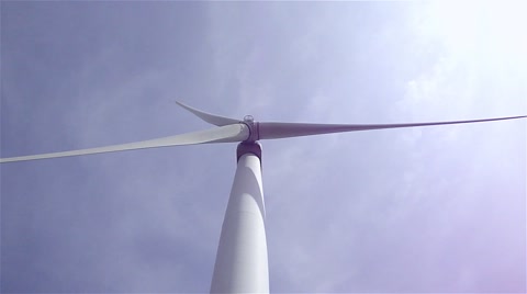 风力涡轮机和塔夹视频素材模板下载