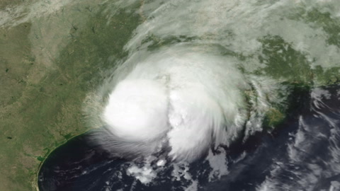 2007年飓风亨伯托：从太空观察到的飓风景象视频素材模板下载