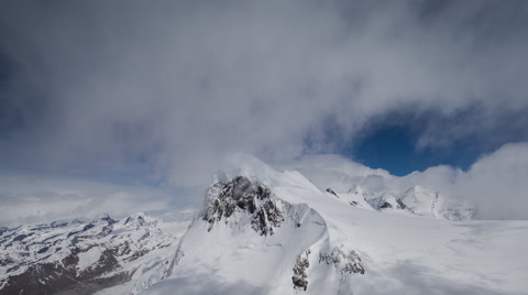 阿尔卑斯山瑞士雪峰滑雪