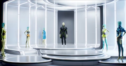 3D时装秀：虚拟男模走过元宇宙。时尚