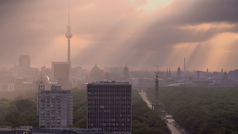 柏林-天际线-实时-日出-静态-4K