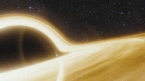 超大质量黑洞的动画特写