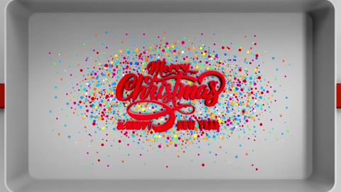 圣诞快乐新年快乐贺卡排版打开惊喜礼物视频素材模板下载