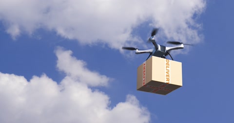无人机送快递包裹服务模拟技术