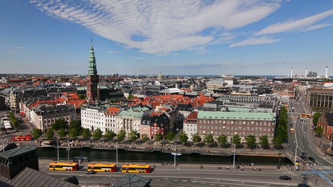 丹麦哥本哈根全景视频素材模板下载
