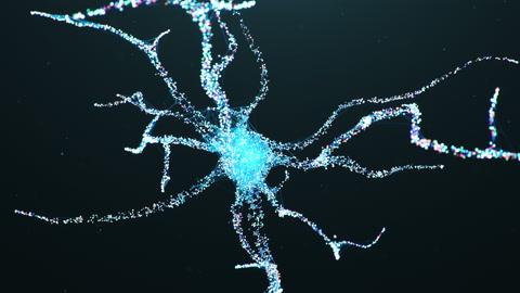 人工智能神经元细胞发送电化学物质视频素材模板下载