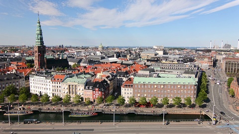 丹麦哥本哈根全景视频素材模板下载