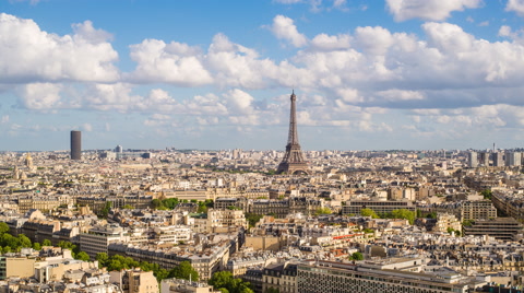 法国巴黎城市和埃菲尔铁塔
