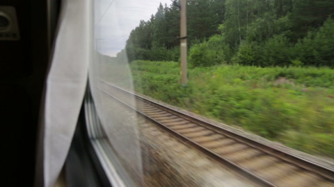 从火车窗户看到的景象视频素材模板下载