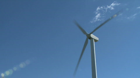 风力涡轮机产生能量（10个中的9个）视频素材模板下载