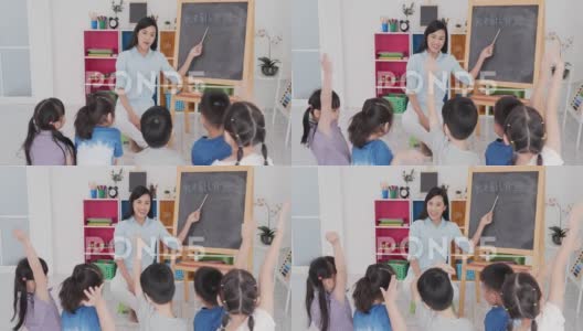女教师与学生互动高清在线视频素材下载