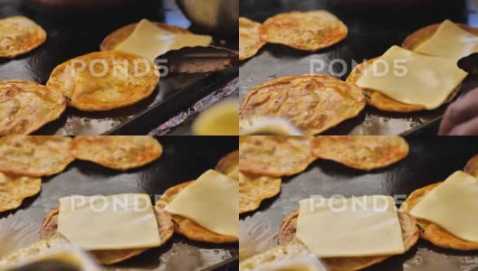 墨西哥玉米卷在烹饪时高清在线视频素材下载