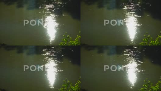 河面上的太阳反射 高清在线视频素材下载